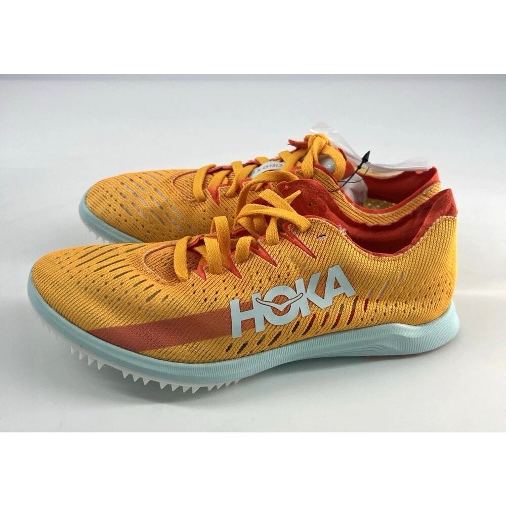 Hoka CIELO X 2 LD Track Spike Running Shoes Girls Size 4 Blue Orange Sprint New